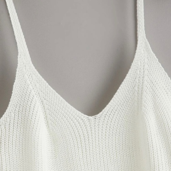 Shein Ivory Knit Crop Top - Picture 4 of 7